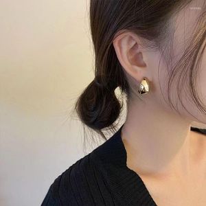 Boucles d'oreilles goutte d'eau en métal en forme de C haricot boucle d'oreille pour les femmes se déplacer conception Simple lisse Rendy gros bijoux cadeaux