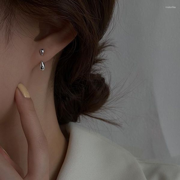 Boucles d'oreilles gouttes d'eau Earnail suspendus larmes boucle d'oreille Simple mode femmes métal Double usure accessoires de luxe
