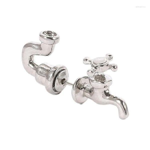 Pendientes de tuerca Grifo de agua Grifo de estilo punk Raro para mujeres Hombres Piercing Joyería de oreja Novedad Divertida Pendiente de entrega de gota OTMDE