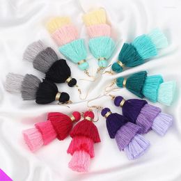 Boucles d'oreilles en gros 10 glands colorés dames bijoux cadeau Boho Style 5 couleurs 2023