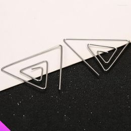 Stud oorbellen Groothandel 5 Triangle Copper Wire Silver Plated Classic Fashion Romantic Girly Dames sieraden