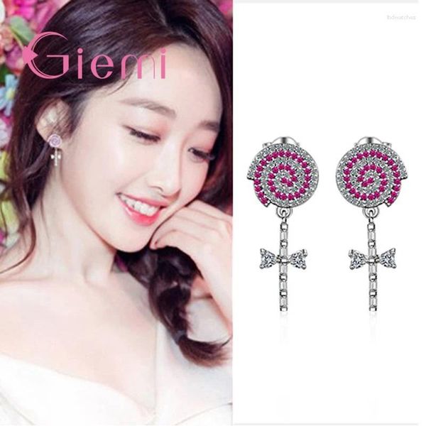 Boucles d'oreilles en cristal en forme de bonbon pour filles, vente en gros, accessoires de vêtements et CZ, vente en gros