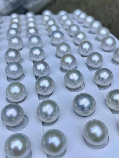 Boucles d'oreilles à tige en or 14 carats, magnifiques grandes perles blanches de la mer de Chine méridionale de 12 à 13mm, vente en gros