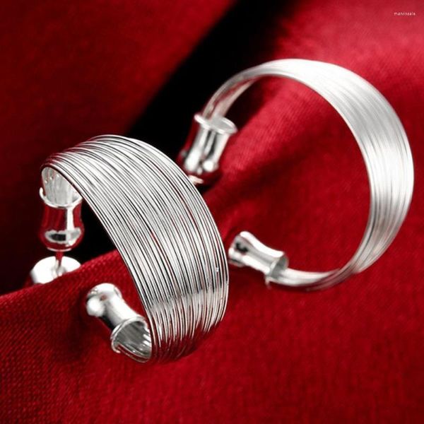 Boucles d'oreilles à tige prix de gros en argent Sterling 925 multi-lignes petit pour les femmes bijoux de mode Brincos cadeau