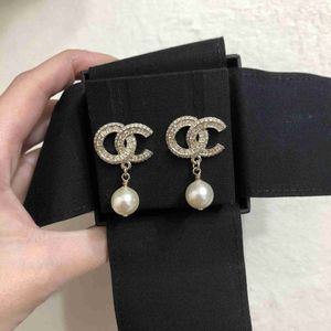 Stud Oorbellen Vrouw Designer Oorbel C Brief Parel Sieraden Gouden Diamant Valentijn Huwelijksgeschenken