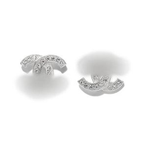 Boucles d'oreilles étalon designer de boucles d'oreille multipliés C Lettre bijoux femmes 18k diamant mariage cadeauxq4