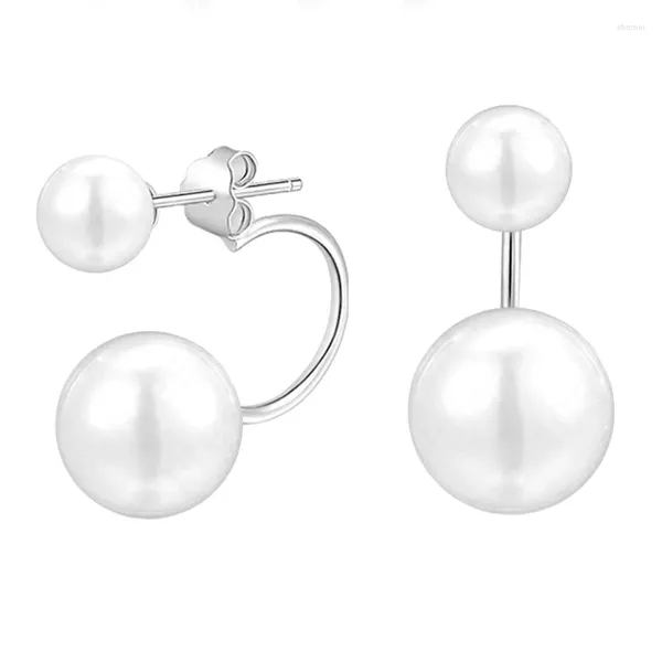 Boucles d'oreilles étalons femmes boucles d'oreille sets filles bijoux Lady Nijoux réalité 925 STERLING Silver Noble Pearl Pair Classic Business Occasion Wear