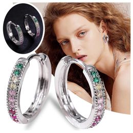 Stud Earrings dames modieuze kleurrijke hoepel 17 mm creatief stijlvol voor vrouwen meisjes sieraden boucle oreille femme