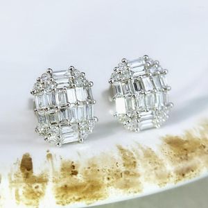 Boucles d'oreilles WPB Premium femmes T diamant rectangulaire femme bijoux de luxe brillant Zircon Design fille cadeau fête