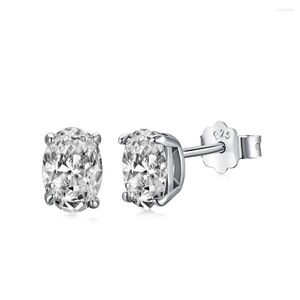 Boucles d'oreilles WPB S925 en argent Sterling femmes ovale diamant femme brillant Zircon bijoux de luxe fille vacances cadeau fête