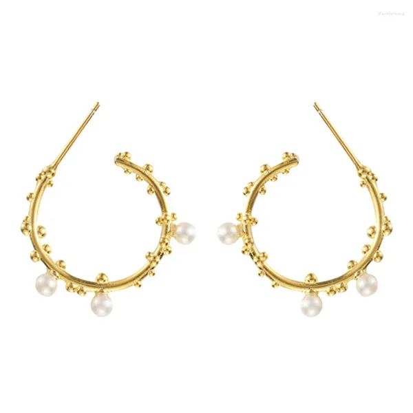 Boucles d'oreilles WPB S925 en argent Sterling pour femmes, perles géométriques, bijoux Premium pour cadeaux de vacances, mariage pour filles