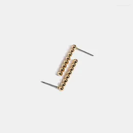 Boucles d'oreilles WTLTC 2cm de longue barre de perles pour femmes Minimalistes multiples post-boho metal minuscule dot mode