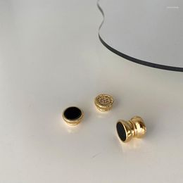 Stud -oorbellen WTLTC Persoonlijkheid Minimalistische kleine ronde niet -doorboord voor vrouwen Clean CZ Stone Dubbele zijmagneet Ear sieraden