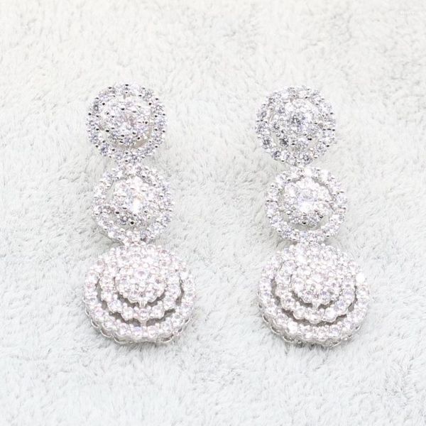 Boucles d'oreilles à tige XUTAAYI Style en argent sterling de haute qualité en pierre de zircon de luxe à porter au quotidien