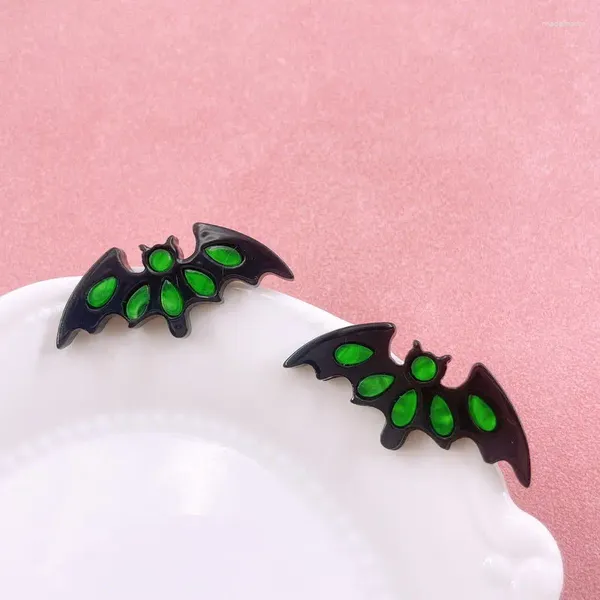 Boucles d'oreilles Y2k en acrylique pour femmes, bijoux à ailes esthétiques des années 90, Vintage, cadeaux d'halloween, Goth Harajuku Bat