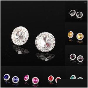 Boucles D'Oreilles Ycdzswwl Classique Femmes Cristal Dames Élégantes Diamante Goujons D'oreille Clip D'oreille Pour Banquet Danse Soirée Drop Delivery Dhgarden Dhbvl