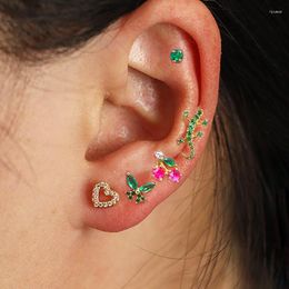 Oorknopjes Yuedane Roestvrij Staal Zirkoon Hart Minimaal Oor Vrouwen Kleine Vlinder Dinosaurus Punk Piercing Sieraden