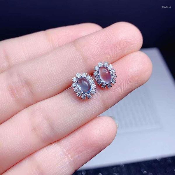 Boucles d'oreilles à tige YULEM naturel uni topaze bleu clair femmes Piercing oreille mariage fiançailles déclaration bijoux