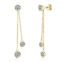 Boucles d'oreilles Stud Zfsilver Fashion 925 Silver Moissanite Classic Fine exquise bulle rebord de boucle d'oreille Charme Femmes Accessoires Bijoux Cadeau