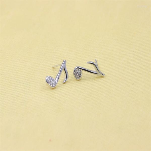 Boucles d'oreilles ZFSILVER mode charme diamant-ensemble Note de musique réel 925 bijoux en argent Sterling accessoires pour femmes cadeaux fête