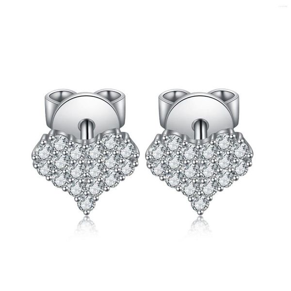 Pendientes de botón Zhanhao 0.30ct Fabricación Venta al por mayor Rodio plateado 925 Joyas de diamantes de moissanita de plata de ley Compras en línea