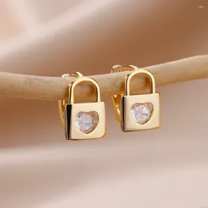 Boucles d'oreilles en zircon pour femmes, bijoux plaqués or 18 carats, cerceau de perçage, décoration d'oreille, accessoires tendance, cadeau pour petite amie