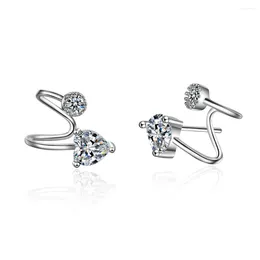 Boucles d'oreilles en Zircon couleur argent pour femmes et filles, bijoux Pendientes Kolczyki Oorbellen Aretes De Mujer Brincos