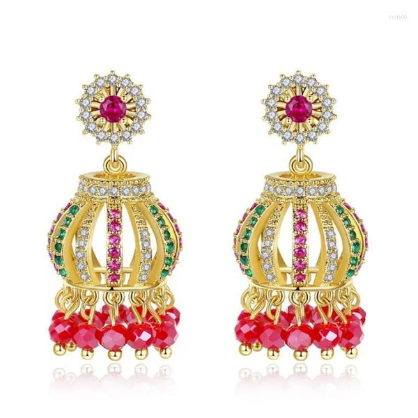 Boucles d'oreilles Zlxgirl bijoux de mariée breloques à la mode multicolore cubique Zircon CZ déclaration coréenne élégante boucle d'oreille pour femmes