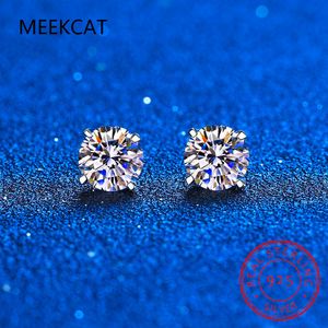 Stud EF VVS1 Ronde Cut Totaal 40ct Diamond Test doorgegeven 18K GOUD GOLD PLATED 925 SILVERE EARRING SIERAME Vrouwen Girl cadeau 221119