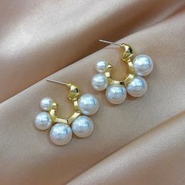 Stud Elegant Metal Simulated Pearl Earrings For Woman Fashion Jewelry 2021 Luxe trouwfeest Girl's Brincos