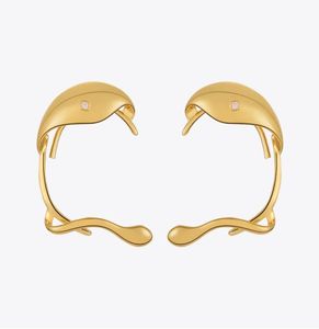 ENFASHION Onregelmatige Clip-On Oorbellen Voor Vrouwen Mode-sieraden Party Goud Kleur Oor Manchet Zirkonia Pendientes Mujer E221386 2211536641