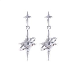 Stud Exquis Star Pearl Drop Dangle Boucles d'oreilles de haute qualité Femmes Unique Simple 925 Argent Plaqué Boucle d'oreille Bijoux 231116