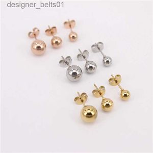 Stud Fabrieksprijs Bal oorstekers 4 mm 6 mm 8 mm oorringen Drie-paar combinatie verkoop Fijn gepolijste roestvrijstalen sieraden LH1026C24319