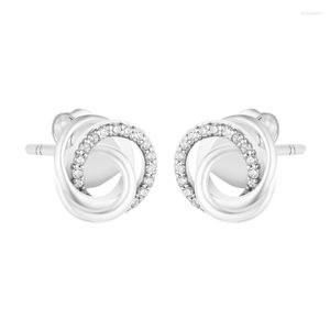 Stud Famille Toujours Encerclé Boucles D'oreilles Pour Femmes Pendientes Plata 925 Bijoux En Argent Sterling Boucle Oreille Femme KolczykiStud Dale22