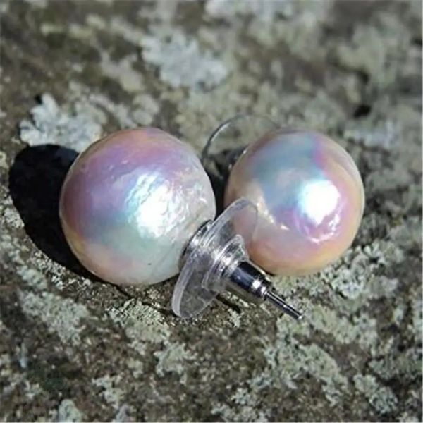 Stud Fashion 12-13mm Pendientes de perlas barrocas blancas 18k Ear Stud AAA Joyería Fascinante Irregular Cultivado Earbob Natural 231115