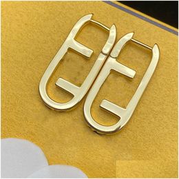 Stud Fashion Ear pour les femmes de luxe Charm Hoop Boucles d'oreilles Or F Goujons Esigner Bijoux Bracelet Collier Lady Élégant Boucle D'oreille Drop Delivery Dhbzo