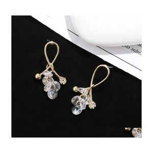 Stud Fashion Jewelry S925 Sier Post -oorbellen Crystal Geometric Cross Drop Delivery Dhogf