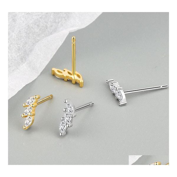 Stud Fashion Boucles d'oreilles en zircon brillantes pour femmes Horse Eye Light Luxury Christmas Wedding Bijoux Cadeaux en gros Article Drop Livraison DHNXQ