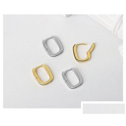 Stud Mode Petite Géométrique Solide Ovale Boucles D'oreilles Or Sier Couleur Boucle D'oreille Pour Les Femmes Préviennent Les Bijoux D'allergie 2021 Drop Livraison Dhdol