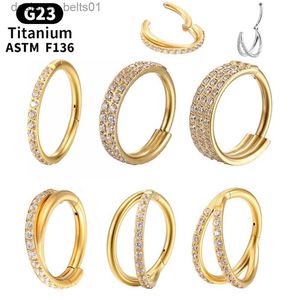 Stud G23 Titanium Piercing Neusring Voor vrouwen ASTM F136 Bo Sieraden Kraakbeen Tragus Dihra Titanium Hing Hoop oorbellenC24319