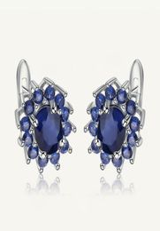 Stud Gem039s Ballet 1 89Ct Natuurlijke Blauwe Saffier Oorbellen Puur 925 Sterling Zilveren Bloemen Vintage Voor Vrouwen Fijne Sieraden 221104620121