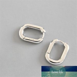 Pendientes de plata de ley 925 minimalistas para niñas, elipse geométrico Vintage, accesorios de fiesta hechos a mano, regalos de joyería