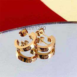 Stud Gold Hoop Brincos Trevo Luxo 18k Designer para Mulheres Carta Brinco Jóias com Caixa Set Valentine 2024 GL22