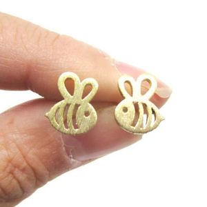 Boucles d'oreilles en forme d'insecte bourdon ADORABLE or argent couleur bijoux animaux pour femmes fille cadeau boucles d'oreilles goujon