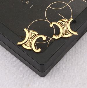 Stud Gold Silver Simple Plaqué Or 18 carats Marque De Luxe Designers Lettres Oreille Stud 925 Argent Géométrique Femmes Cercle Cristal Strass Perle Boucle D'oreille Bijoux 2024