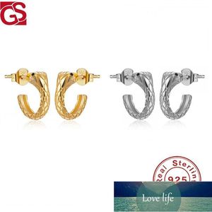 Stud GS 1 par de pendientes de moda para mujer Piercing de plata esterlina 925 Boucle Oreille Femme soporte revendedor al por mayor