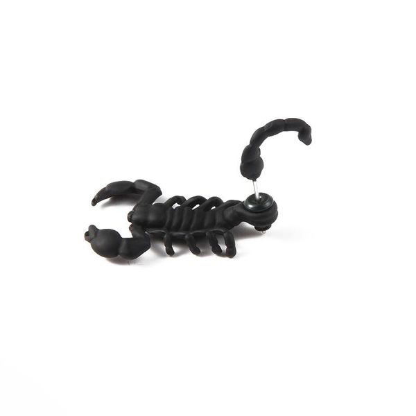 Stud Halloween boucles d'oreilles bijoux 2021 à la mode noir Scorpion Hyperbole Rock Punk pour hommes fête accessoires 1ps