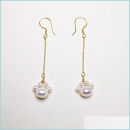 Stud Handmade Cat Claw Pearl -oorbellen 14k goud gevuld voor vrouwen meisje hoogtepunt diy schattige sieraden mode cadeau drop levering dhw8i