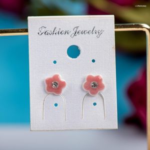 Boucles d'oreilles en céramique de haute qualité avec strass Acupuncture auriculaire antiallergique #LY108 Joyeria De Perlas PiercingStud Odet22 Farl22