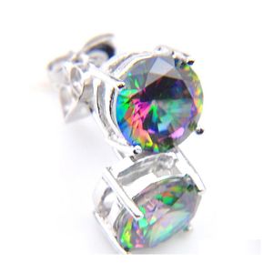 Pendiente de moda de alta calidad para fiesta Particar Fire Mystic Topaz Gemstone 925 Sier Wedding Drop Delivery Pendientes de joyería Dhvuf